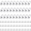 30 PCS Pegs for Picture Frames,Picture Keyhole Hanging Plate,60 PCS