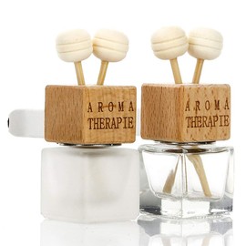 2 Pcs Auto Air-Outlet Perfume Bottle Clip Empty Car Air Freshener Vent Clip Essential Oil Aromatherapy Fragrance Diffuser Bottle Container