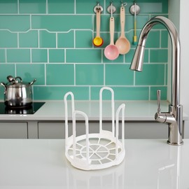 White Dinnerware Bowl Plate Racks and Holder Plastic Drain Rack Dish Storage Display Stand Drying Shelf Tableware Drainer Rack Kitchen Organizer Dish Racks Racks and Holders 5.5 * 5.8 inches