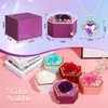Preserved Real Rose with Necklace Forever Flowers Diamond Shaped Box
