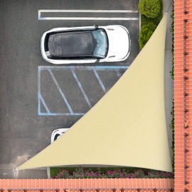 Royal Shade 7' x 10' x 12.2' Beige Right Triangle Sun Shade Sail Order to Make RTAPT8 Canopy, UPF50+ 95% UV Blockage, 200GSM Commercial Standard Heavy Duty, 3 Years Warranty (We Make Custom Size)