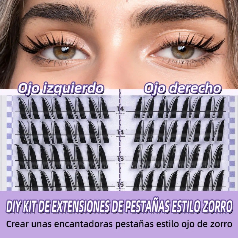 Kit De Extensiones De Pestañas Foxeye B Wispy Diy Bq