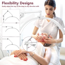 iVict Half Moon Light, 27.5“ Lash Light for Eyelash Tech, 2025 New Upgrad ‎Lash Lamp Adjustable Height & Angle with Phone Holder 360°Rotating for Tattoo, Nail