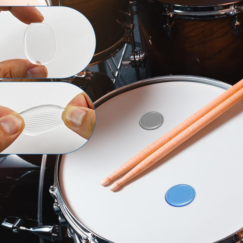 30 Pcs Professional Drum Silencer Pads - Gel-Based Sound Dampeners