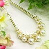 Miaomyao Hair Ornament, Japanese Kimono, Sleeve Flower, Pearl, Gold, U-shaped