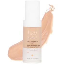Hey Honey Skincare Trick and Treat CC² Cream Light Tone SPF 46+ | For Rosacea, Redness & Skin Discoloration | Natural Coverage & Active Moisturizing Anti-Aging Skincare Benefits| 1.0 Oz