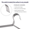 FSUTEG 40-Pack Heavy-Duty Stainless Steel Hangers – 15lb Capacity, Rustproof