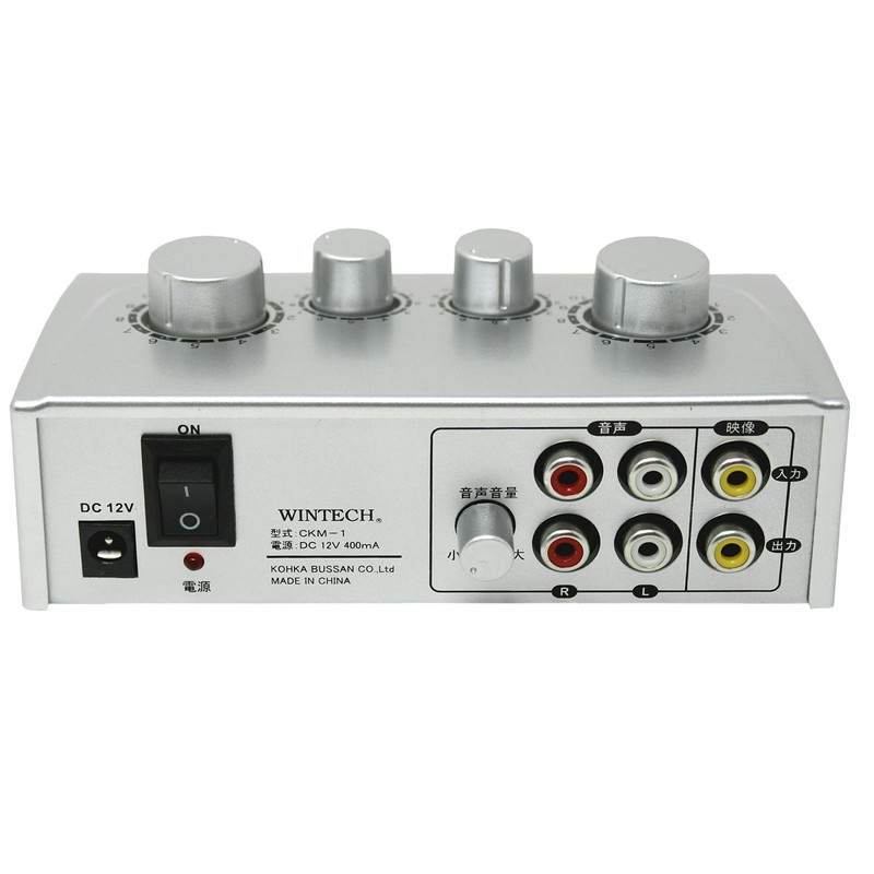 WINTECH CKM-1 Compact Karaoke Mixer, Karaoke Mixing, Echo, Tone Duet