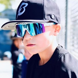 ER00 Green Warp Around Shield Polarized Small Narrow Cycling Sunglasses for Youth Women, Pit viper Baseball Fishing Ski Padel Beach Volleyball Gift F24 Eazyrun Easy Run