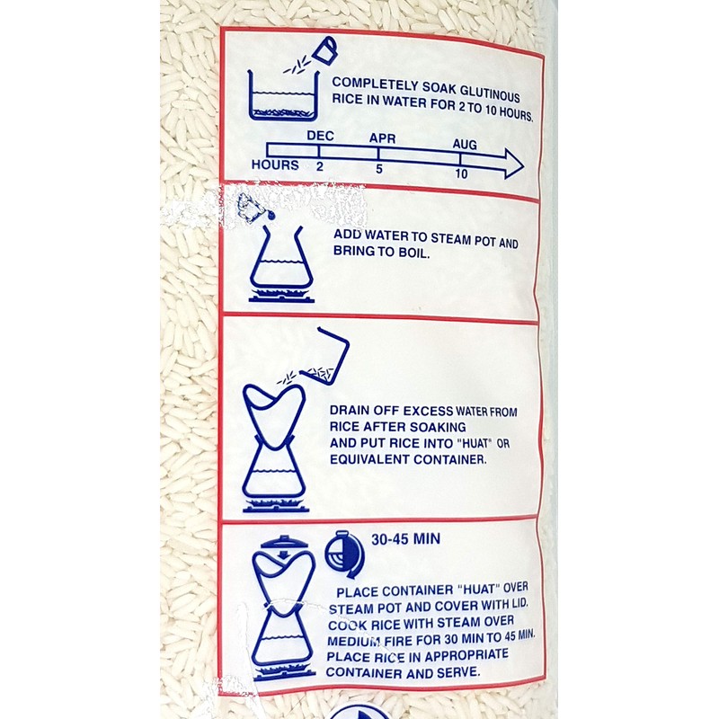 Thai Sanpatong Glutinous Sticky Rice Extra Super Quality Cock Brand