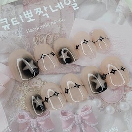 Shadow Star Handmade Nail Tips - Almond M / 쉐도우 스타 수제네일팁 - 아몬드M