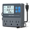 SENSTREE Digital Temperature Humidity Controller Pre-Wired Outlets for Mushroom, Reptile,