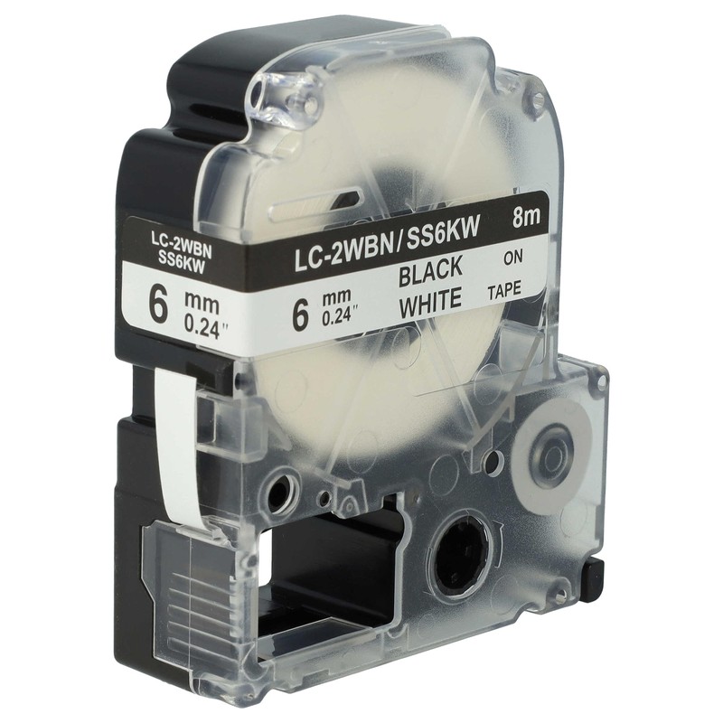 vhbw 2x Label Tape Cassette Compatible with Epson LabelWorks LW-1000P,