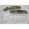 DejaVu Designs Rainforest Rhyolite Stone Hair Combs (Qty of 2)