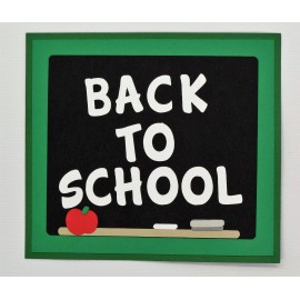 Back to School Title Cardstock Die Cut Paper Piecing Scrapbook Embellishment