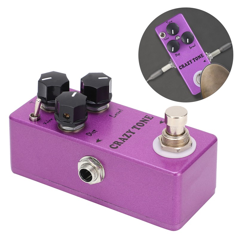 Distortion Guitar Effect Pedal Crazy Tone Fully Analog Circuit Accessory