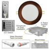 NUWATT 12 Pack 6 Inch Ultra-Thin Bronze LED Recessed Lighting,