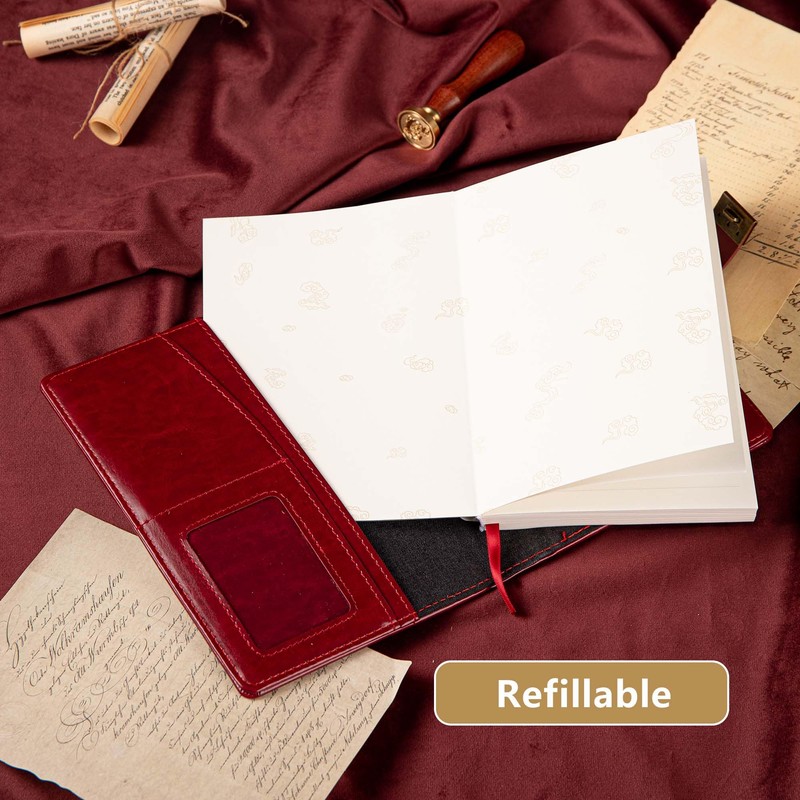 Dragon Leather Journal Notebook, Diary with Combination Lock, Lined/Blank Paper