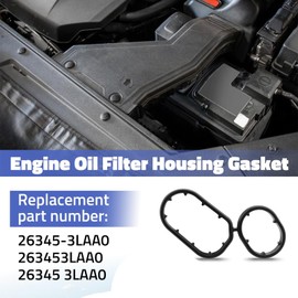 AMCC Oil Filter Complete Assembly gaskets Compatible with Hyundai Palisade 20-24 Genesis G80 17-20 Fits Kia Cadenza Sedona Sorento 17-21 Telluride 20-24 Replaces: 26345-3LAA0 26345 36AA0