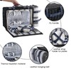 HYBDAMAI Wicker Picnic Basket for 4 with Waterproof Picnic Blanket
