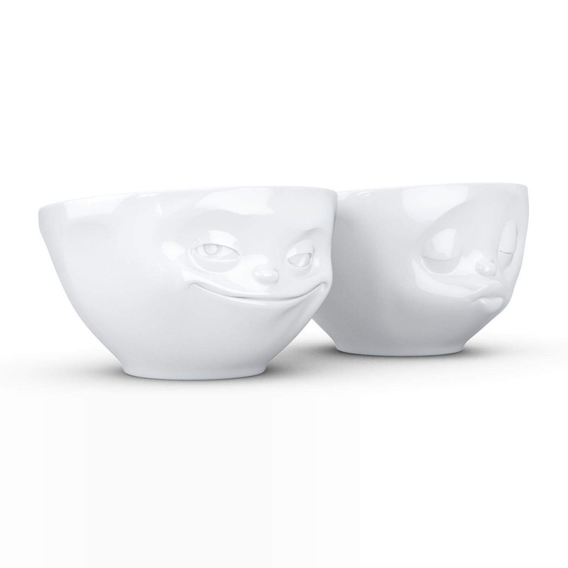 Medium bowls, dip bowls, set of 4 grinding, kissing mouth,