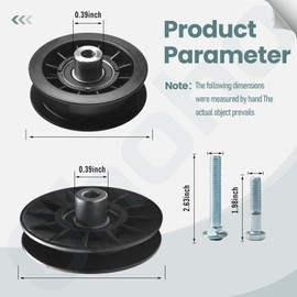 Ohoho 532194326 V-Groove Idler Pulley & 532194327 Flat Idler Pulley Compatible with Husqvarna 2042 LS 2246 LS 2346 XLS 2348 LS 2748 GLS 2754 GLS PB20H42YT PB22H46YT Lawn Mower