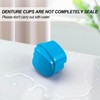 EZEELAI Denture Cups for Soaking Dentures, Partial Denture Holder Case