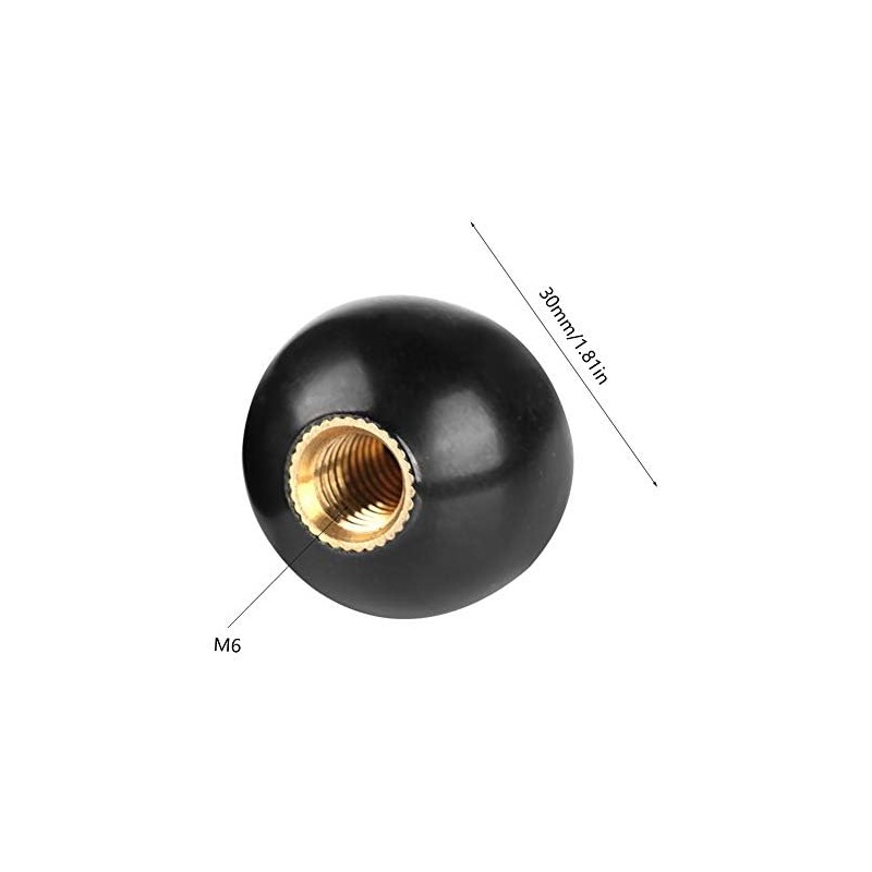 Hilitand 5pcs Bakelite Ball Lever Knob, Ball Knob Handles, Black