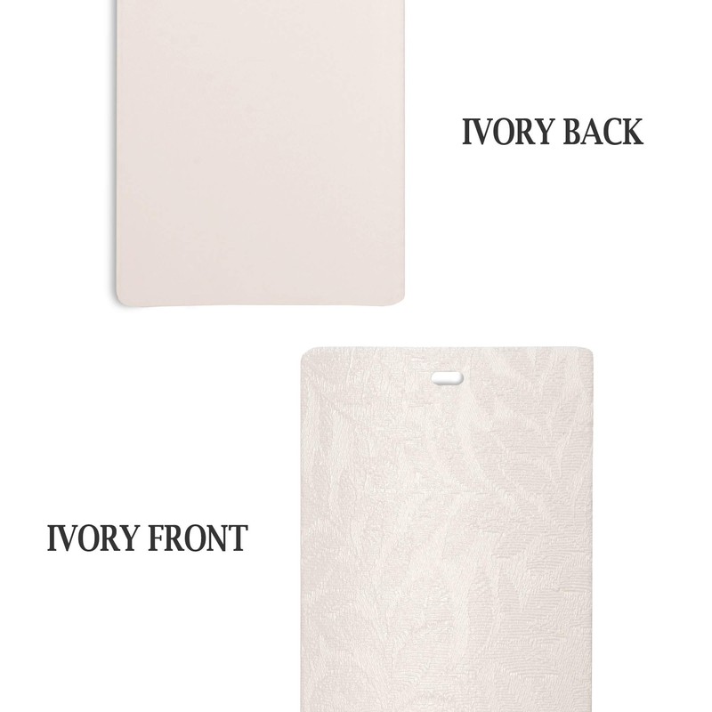 DALIX Rainforest Ivory Vertical Blind Texture Slats Window Size 46.5