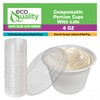 EcoQuality 4 Oz Compostable Portion Cups with Lids - Condiment