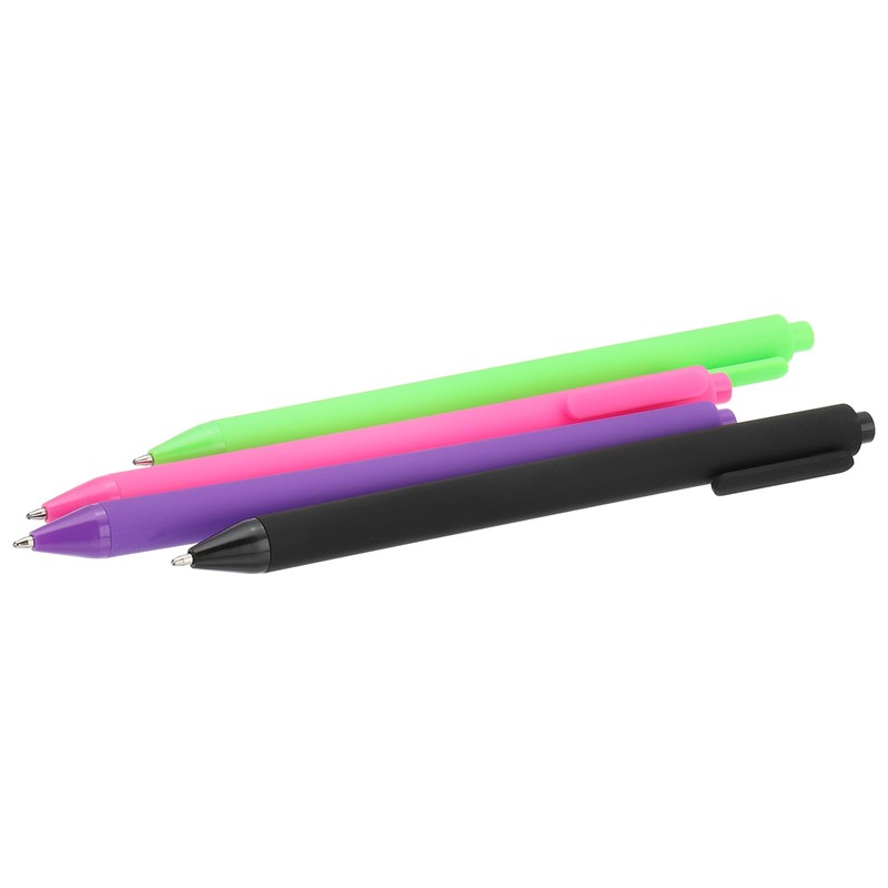 PATIKIL 50 Pack Black Barrel Click Pens, 1.0MM Black Ink