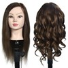 Mannequin Head 18" Female 100% Human Hair Hairdresser Cosmetology Mannequin