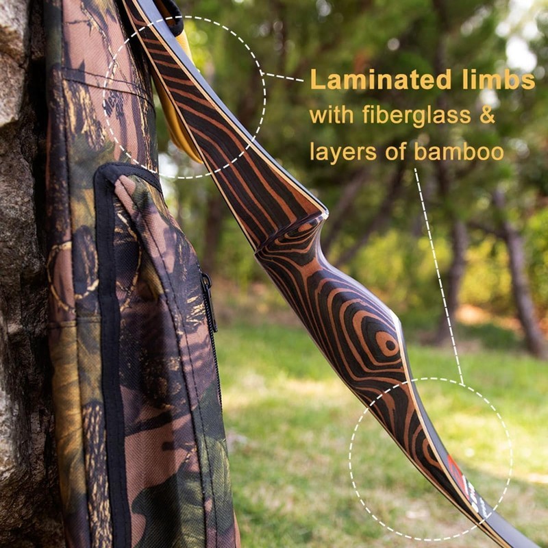 Deerseeker Outdoor Archery 54" Traditional Bow Hunting Longbow with Bamboo