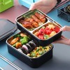 304 Stainless Steel Double Layer Insulated Lunch Box with Compartment