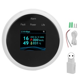 WiFi Combustible Gas Alarm Methane Natural Gas Leakage Detector Sound Light Warning for Tuya 100‑240VEU Plug