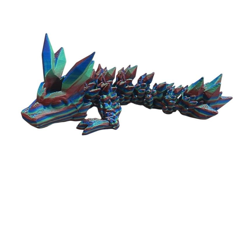 Tumbler Straw Buddy Dragon Guardian Straw Figurine 3D Printed:_Ice