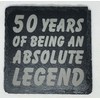 50th Birthday Gifts Men Funny Slate Coaster - 50th Birthday
