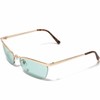 FashionBerry Men's Ikatsume Sunglasses, Thin Frame, Metal, Isolate, Oraora-style, Artisans,