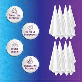 Cooshcare XL Ultra Thick Bathing Wipes - 8 Count | No-Rinse, Hypoallergenic, pH-Balanced, Microwaveable, Alcohol-Free Cleansing Wipes for Adults, Elderly, Travel, Camping