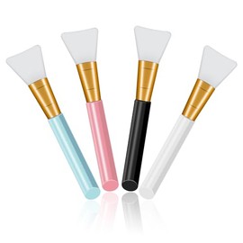 Silicone Face Mask Applicators, Flexible Facial Mud Masks Applicator, Hairless Moisturizers Tools, Soft Facial Brushes for Mud, Clay,（4pcs）