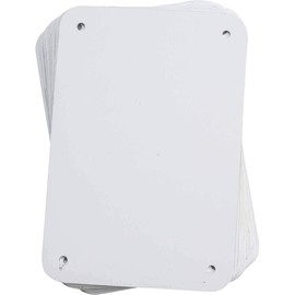 Brady Y48605 6.25" Length x 4.25" Width, BBP85 Aluminum, White Sign Blanks (Pack of 10)