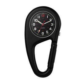 JEWELRYWE Watch Clip, Luminous Analog, Waterproof, Climbing, Bag, Clip, Sports Watch, Popular, Fashion Accessory, black, (1)