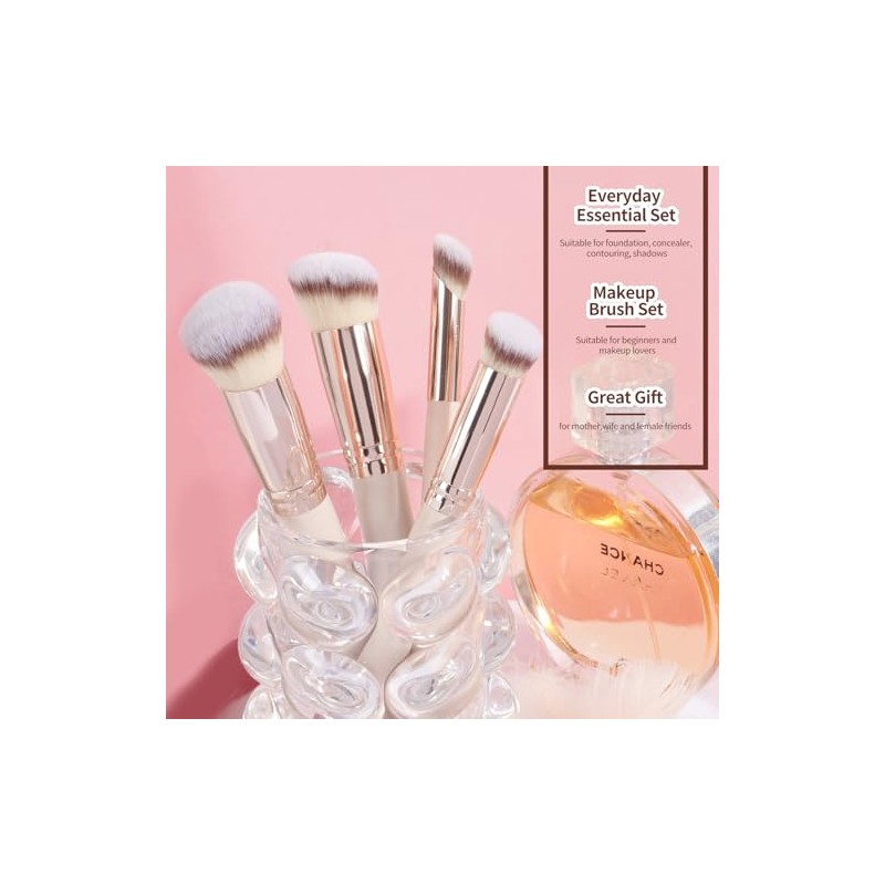 MAANGE Set de Brochas de Maquillaje 4 Piezas Brochas de