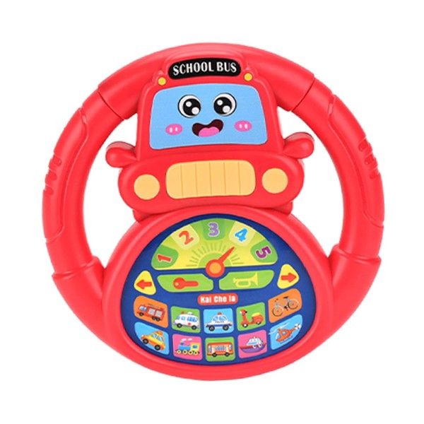 Fenteer Kids Steering Wheel Toy,Driving Controller,Game Hand Eye Coordination,Cartoon Sensory
