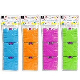 Set of 3 Green Mini Ice Brick Pack Block Blocks Freezer Cooler Bag Box Travel Picnic