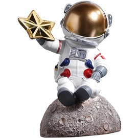 Resin Astronaut Figurine Astronaut Statue Astronaut Sculpture Crafts Figurine Outer Space Statue for Home Decor, Office Ornament - Style B