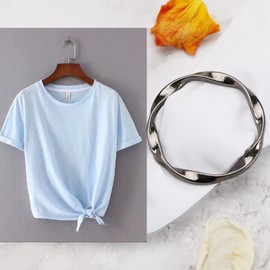 Create idea Pack of 6 T-Shirt Scarf Buckle Clip Elegant Silk Scarf Ring Clips Neckerchief Buckle Clothing Ties Clips Metal Holder 6 Colours, multicoloured