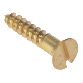 ForgeFix Wood Screws - Solid Brass | 3/4" x 6 | Countersunk | Box 200