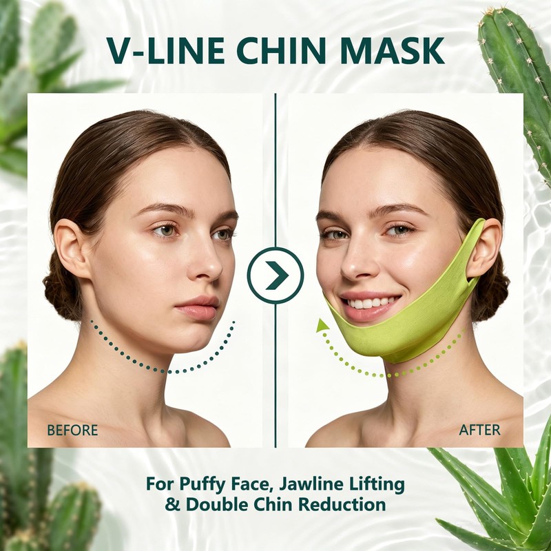 Avvchuy 8 Pcs V Line Face Lifting Masks for Tightening,