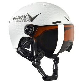 Black Crevice Leogang Children's Visor Helmet, White Carbon Matte/Black, 48-52 cm